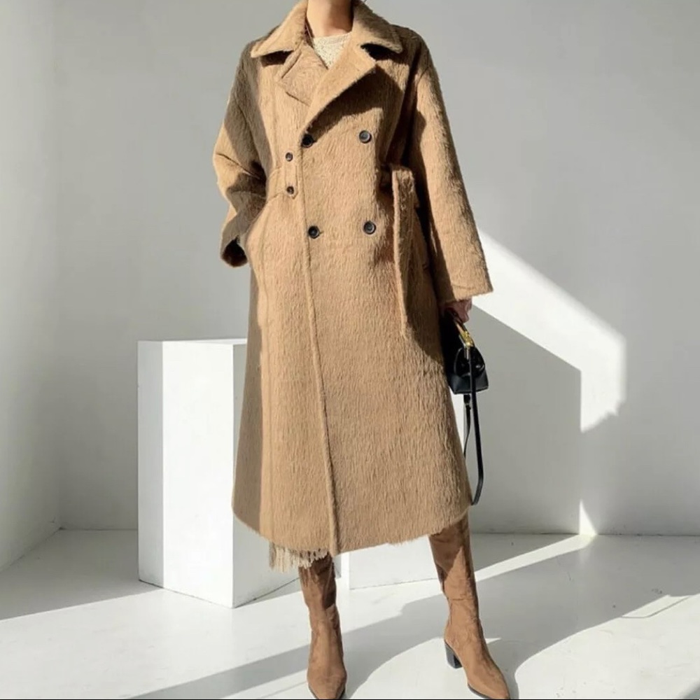 The Frankie Shop Oversized Wool Blend Shaggy Coat :: Jacket Le Apt Ganni